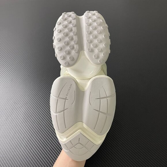 Balmain Unicorn Leather Low-Top White Loafers - Picture 6 of 9